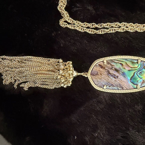 Kendra Scott Mother of Pearl Tassel Necklace - Picture 3 of 8